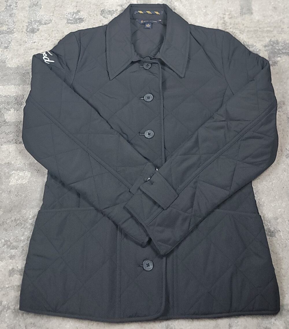 NWOT Brooks Brothers Ford Logo WOMEN'S Quilted Jacket Deep Black Jacket SZ S
